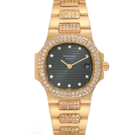 ladies diamond patek philippe|Patek Philippe ladies automatic nautilus.